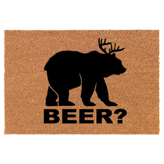Deer + Bear = Beer Funny Coir Doormat Door Mat Housewarming Gift Newlywed Gift Wedding Gift New Home - Thegiftio UK