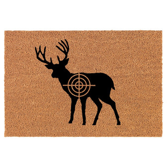 Deer with Bullseye Hunting Coir Doormat Door Mat Housewarming Gift Newlywed Gift Wedding Gift New Home - Thegiftio UK