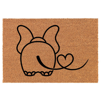 Elephant In Love Coir Doormat Door Mat Housewarming Gift Newlywed Gift Wedding Gift New Home - Thegiftio UK