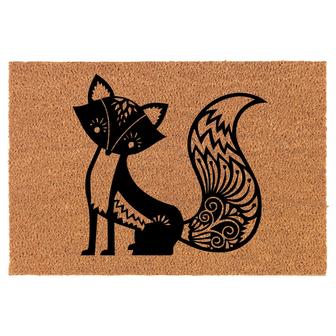 Fancy Fox Coir Doormat Door Mat Housewarming Gift Newlywed Gift Wedding Gift New Home - Thegiftio UK