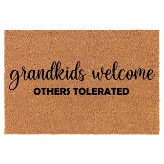 Grandkids Welcome Others Tolerated Funny Grandma Grandpa Coir Doormat Door Mat Housewarming Gift Newlywed Gift Wedding Gift New Home - Thegiftio UK