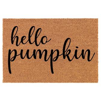 Hello Pumpkin Coir Doormat Door Mat Housewarming Gift Newlywed Gift Wedding Gift New Home - Thegiftio UK