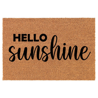 Hello Sunshine Coir Doormat Door Mat Housewarming Gift Newlywed Gift Wedding Gift New Home - Thegiftio
