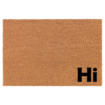 Hi Corner Coir Doormat Door Mat Housewarming Gift Newlywed Gift Wedding Gift New Home - Thegiftio