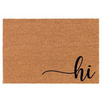 Hi Script Corner Coir Doormat Door Mat Entry Mat Housewarming Gift Newlywed Gift Wedding Gift New Home - Thegiftio UK