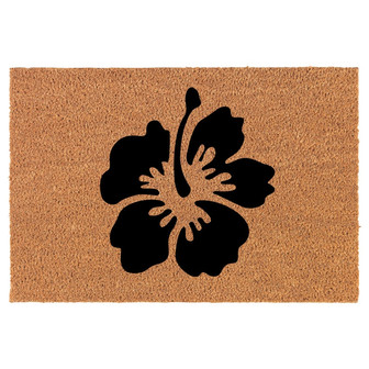Hibiscus Flower Coir Doormat Door Mat Housewarming Gift Newlywed Gift Wedding Gift New Home - Thegiftio UK
