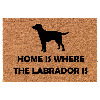 Home Is Where The Labrador Is Lab Labrador Retriever Coir Doormat Door Mat Housewarming Gift Newlywed Gift Wedding Gift New Home - Thegiftio UK