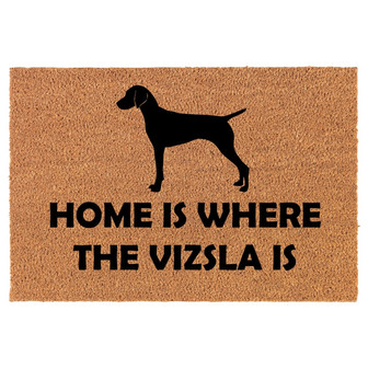 Home Is Where The Vizsla Is Coir Doormat Door Mat Housewarming Gift Newlywed Gift Wedding Gift New Home - Thegiftio UK