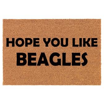 Hope You Like Beagles Dog Coir Doormat Door Mat Entry Mat Housewarming Gift Newlywed Gift Wedding Gift New Home - Thegiftio UK