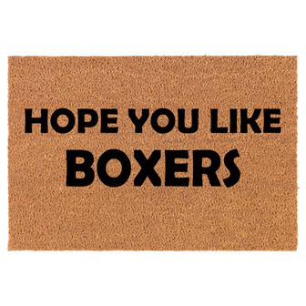 Hope You Like Boxers Boxer Dog Coir Doormat Door Mat Housewarming Gift Newlywed Gift Wedding Gift New Home - Thegiftio UK