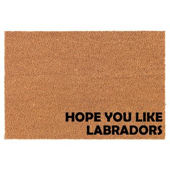 Hope You Like Labradors Labrador Retriever CORNER Funny Coir Doormat Door Mat Housewarming Gift Newlywed Gift Wedding Gift New Home - Thegiftio UK