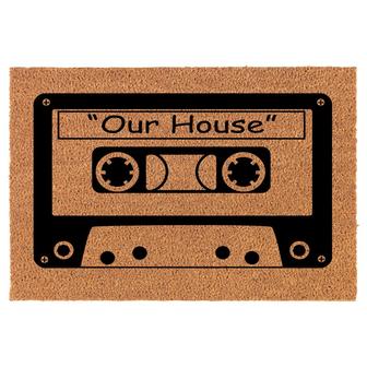 Our House Mix Cassette Tape Retro Funny Coir Doormat Door Mat Entry Mat Housewarming Gift Newlywed Gift Wedding Gift New Home - Thegiftio