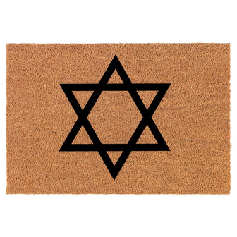 Jewish Star of David Coir Doormat Door Mat Housewarming Gift Newlywed Gift Wedding Gift New Home - Thegiftio UK
