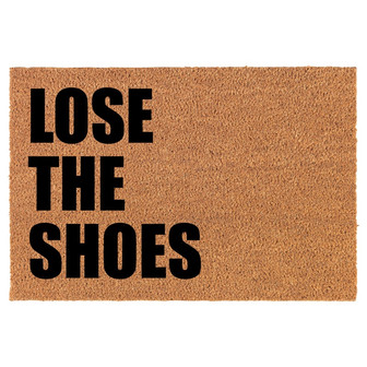 Lose The Shoes Stacked Funny Coir Doormat Door Mat Housewarming Gift Newlywed Gift Wedding Gift New Home - Thegiftio UK