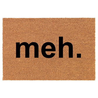 Meh Geek Sarcastic Expression Coir Doormat Door Mat Housewarming Gift Newlywed Gift Wedding Gift New Home - Thegiftio UK