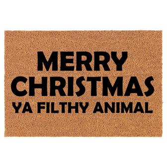 Merry Christmas Ya Filthy Animal Funny Coir Doormat Door Mat Housewarming Gift Newlywed Gift Wedding Gift New Home - Thegiftio UK