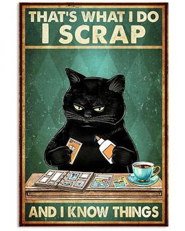 Metal Tin Sign Cat Posters Wall Decor That's What I Do I Scrap Aluminum Plate Sign Home Store Man Cave Hanging Decor Gift  - Thegiftio UK
