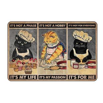 Metal Tin Sign Funny Chef Cat Baking Cake It's Not A Phase It's My Life Metal Hanging Signs Props Home Wall Art Decor  - Thegiftio UK