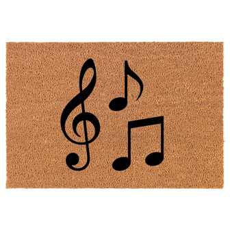 Music Notes Coir Doormat Door Mat Housewarming Gift Newlywed Gift Wedding Gift New Home - Thegiftio UK