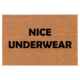 Nice Underwear Funny Coir Doormat Door Mat Entry Mat Housewarming Gift Newlywed Gift Wedding Gift New Home - Thegiftio UK