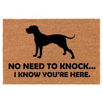 No Need To Knock I Know You Are Here Funny Great Dane Dog Coir Doormat Door Mat Entry Mat Housewarming Gift Newlywed Wedding Gift New Home - Thegiftio UK