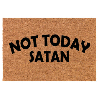 Not Today Satan Coir Doormat Door Mat Entry Mat Housewarming Gift Newlywed Gift Wedding Gift New Home - Thegiftio UK