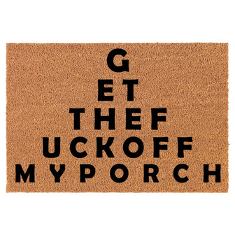 Get Off My Porch Funny Coir Doormat Door Mat Housewarming Gift Newlywed Gift Wedding Gift New Home - Thegiftio UK