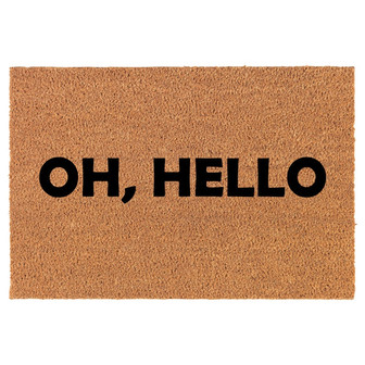 Oh, Hello Coir Doormat Door Mat Housewarming Gift Newlywed Gift Wedding Gift New Home - Thegiftio