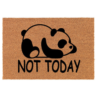 Panda Not Today Funny Coir Doormat Door Mat Housewarming Gift Newlywed Gift Wedding Gift New Home - Thegiftio