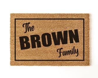 Personalised Family Name Door Mat - Coir Door Mat - New Home Gift - Family Gift - Personalised Entrance Mat Coir Doormat Home Decoration - Thegiftio UK