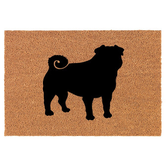 Pug Dog Coir Doormat Door Mat Entry Mat Housewarming Gift Newlywed Gift Wedding Gift New Home - Thegiftio