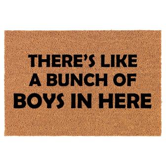 There's Like A Bunch Of Boys In Here Funny Coir Doormat Door Mat Housewarming Gift Newlywed Gift Wedding Gift New Home - Thegiftio UK