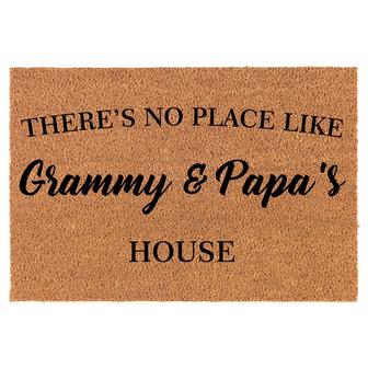 There's No Place Like Grammy & Papa's House Grandma Grandpa Coir Doormat Door Mat Entry Mat Housewarming Gift Newlywed Wedding Gift New Home - Thegiftio UK