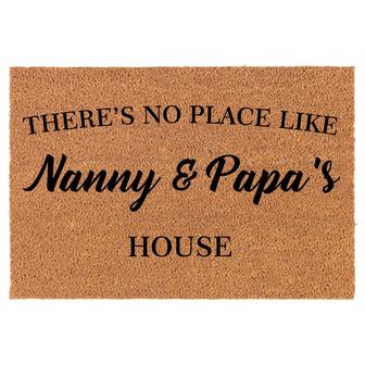 There's No Place Like Nanny & Papa's House Grandma Grandpa Coir Doormat Door Mat Housewarming Gift Newlywed Gift Wedding Gift New Home - Thegiftio UK