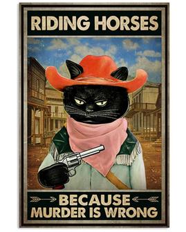 Riding Horse Metal Tin Sign Vintage Retro Sign Poster Bar Style Novelty Wall Art  - Thegiftio UK