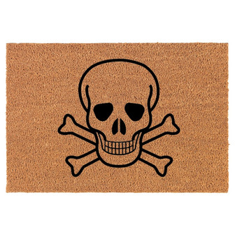 Skull Crossbones Coir Doormat Door Mat Housewarming Gift Newlywed Gift Wedding Gift New Home - Thegiftio