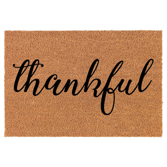 Thankful Coir Doormat Door Mat Housewarming Gift Newlywed Gift Wedding Gift New Home - Thegiftio UK