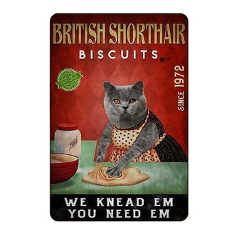 Tin Sign Funny Metal Portrait Poster We Knead Em You Need Em Retro Wall Tin Sign Vintage Aluminum Sign for Home Coffee  - Thegiftio