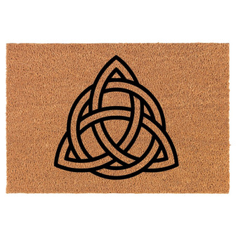 Triquetra Symbol Celtic Knot Coir Doormat Door Mat Housewarming Gift Newlywed Gift Wedding Gift New Home - Thegiftio UK