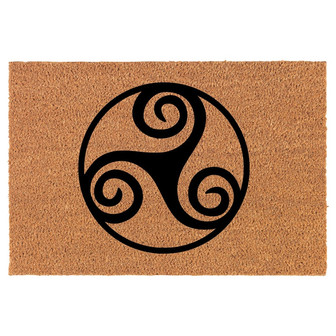 Triskel Celtic Triskelion Coir Doormat Door Mat Housewarming Gift Newlywed Gift Wedding Gift New Home - Thegiftio UK