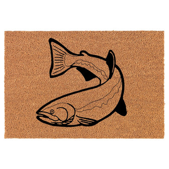 Trout Coir Doormat Door Mat Housewarming Gift Newlywed Gift Wedding Gift New Home - Thegiftio UK