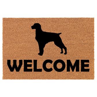 Welcome Brittany Spaniel Dog Coir Doormat Door Mat Entry Mat Housewarming Gift Newlywed Gift Wedding Gift New Home - Thegiftio UK
