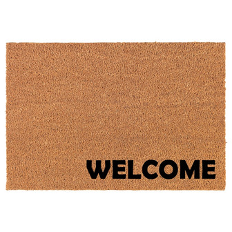 Welcome Corner Coir Doormat Door Mat Housewarming Gift Newlywed Gift Wedding Gift New Home - Thegiftio UK