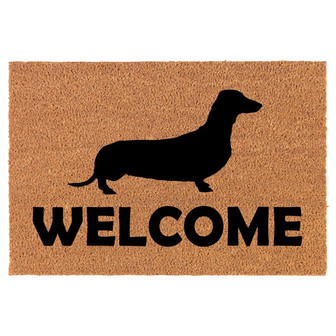 Welcome Dachshund Coir Doormat Door Mat Entry Mat Housewarming Gift Newlywed Gift Wedding Gift New Home - Thegiftio