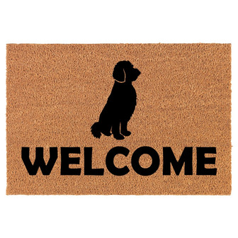 Welcome Doodle Dog Coir Doormat Door Mat Housewarming Gift Newlywed Gift Wedding Gift New Home - Thegiftio