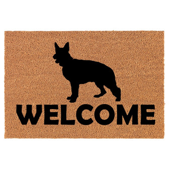 Welcome German Shepherd Coir Doormat Door Mat Housewarming Gift Newlywed Gift Wedding Gift New Home - Thegiftio UK
