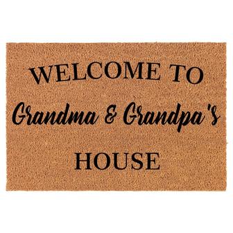 Welcome To Grandma & Grandpa's House Grandparents Coir Doormat Door Mat Entry Mat Housewarming Gift Wedding Gift New Home - Thegiftio UK