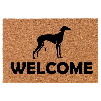 Welcome Greyhound Coir Doormat Door Mat Housewarming Gift Newlywed Gift Wedding Gift New Home - Thegiftio UK