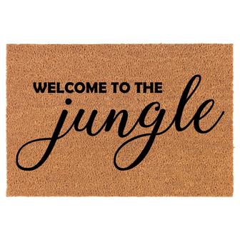 Welcome To The Jungle Funny Coir Doormat Door Mat Entry Mat Housewarming Gift Newlywed Gift Wedding Gift New Home - Thegiftio