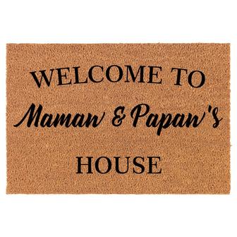 Welcome To Mamaw & Papaw's House Grandma Grandpa Grandparents Coir Doormat Door Mat Entry Mat Housewarming Gift Wedding Gift New Home - Thegiftio UK